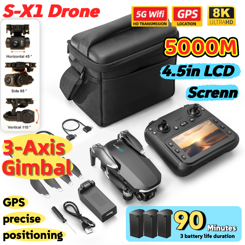 Drone Ls Rc - S-X1 MAX GPS Drone with 3-Axis