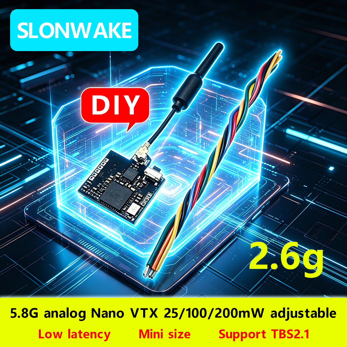 Drone Rc Diy - SLONWAKE Nano 5.8G 48CH 200mW Micro