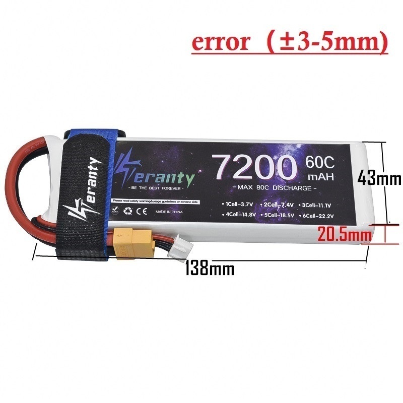 Upgrade 2S 7.4V 7200mAh 60C 6S - Drone Rc Race のレビューと価格