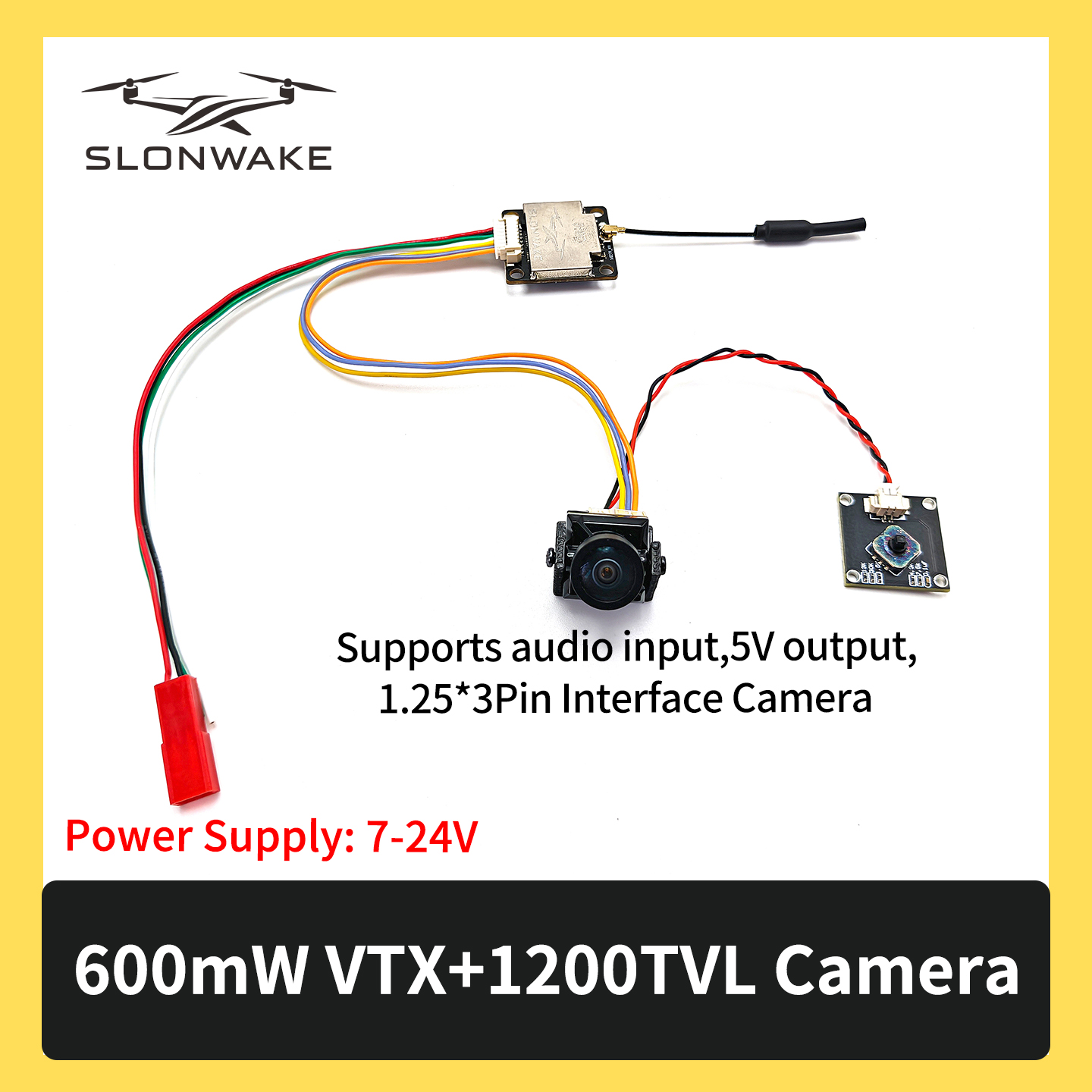 SLONWAKE 5.8G 600mW 7-24V FPV  - Drone Rc Kit のレビューと価格