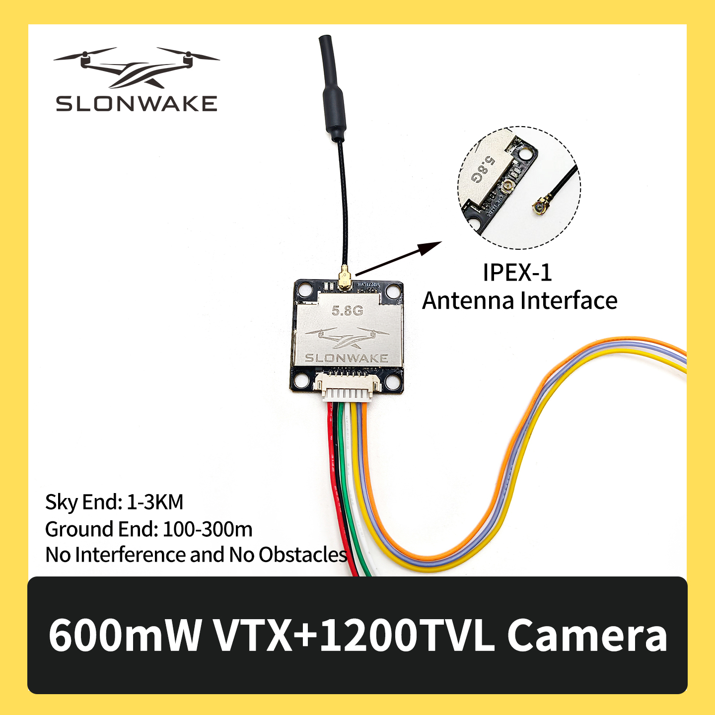SLONWAKE 5.8G 600mW 7-24V FPV  - Drone Rc Kit のレビューと価格