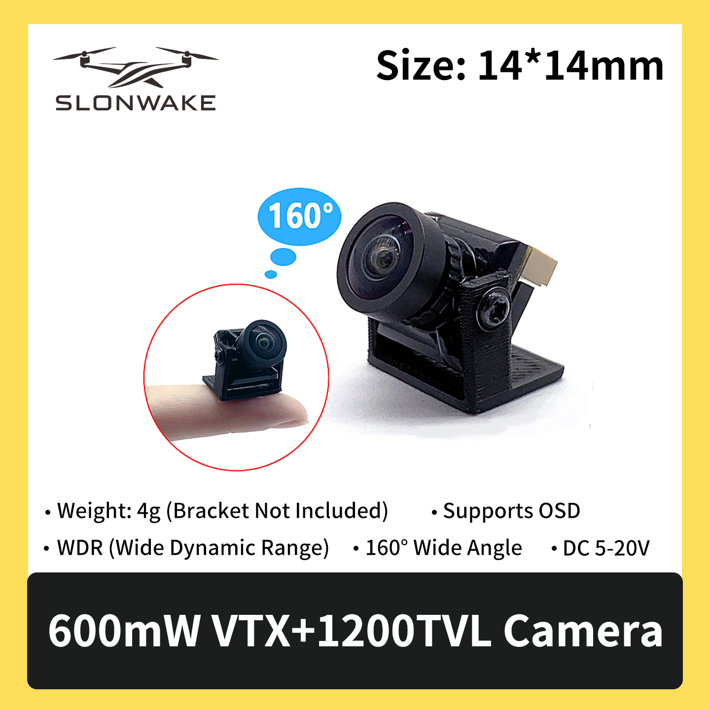 SLONWAKE 5.8G 600mW 7-24V FPV  - Drone Rc Kit のレビューと価格