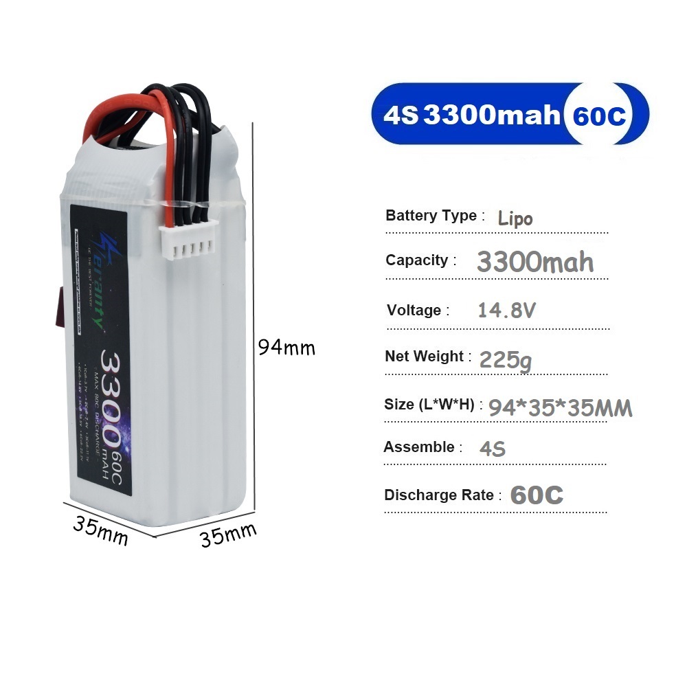 LiPo Rechargeable Battery 4S 3 - Drone Rc Race のレビューと価格