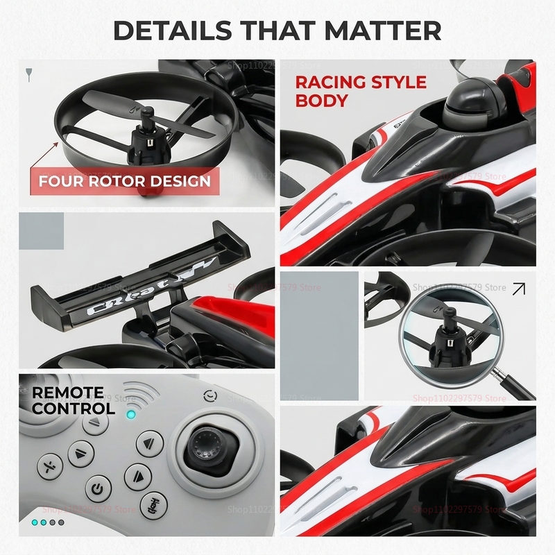 Mini Rc Flying Car 2.4G Remote - Rc Drone And Flying Car のレビューと価格