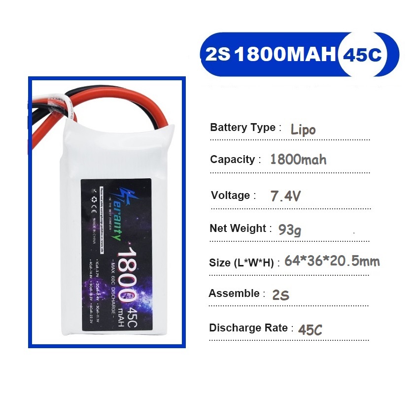 2PCS 7.4V Lipo 2S Battery 1500 - Drone Lipo Battery のレビューと価格