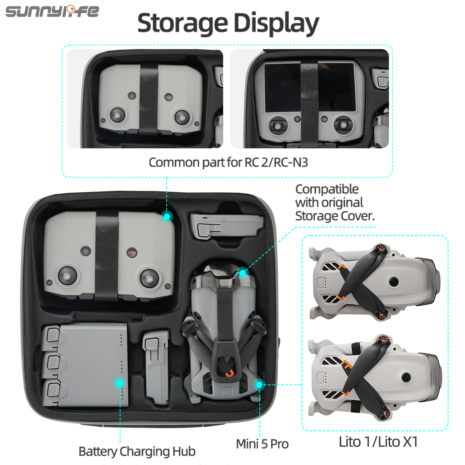 Sunnylife For Lito1/Lito X1 st - Drone Dji Rc N1 のレビューと価格