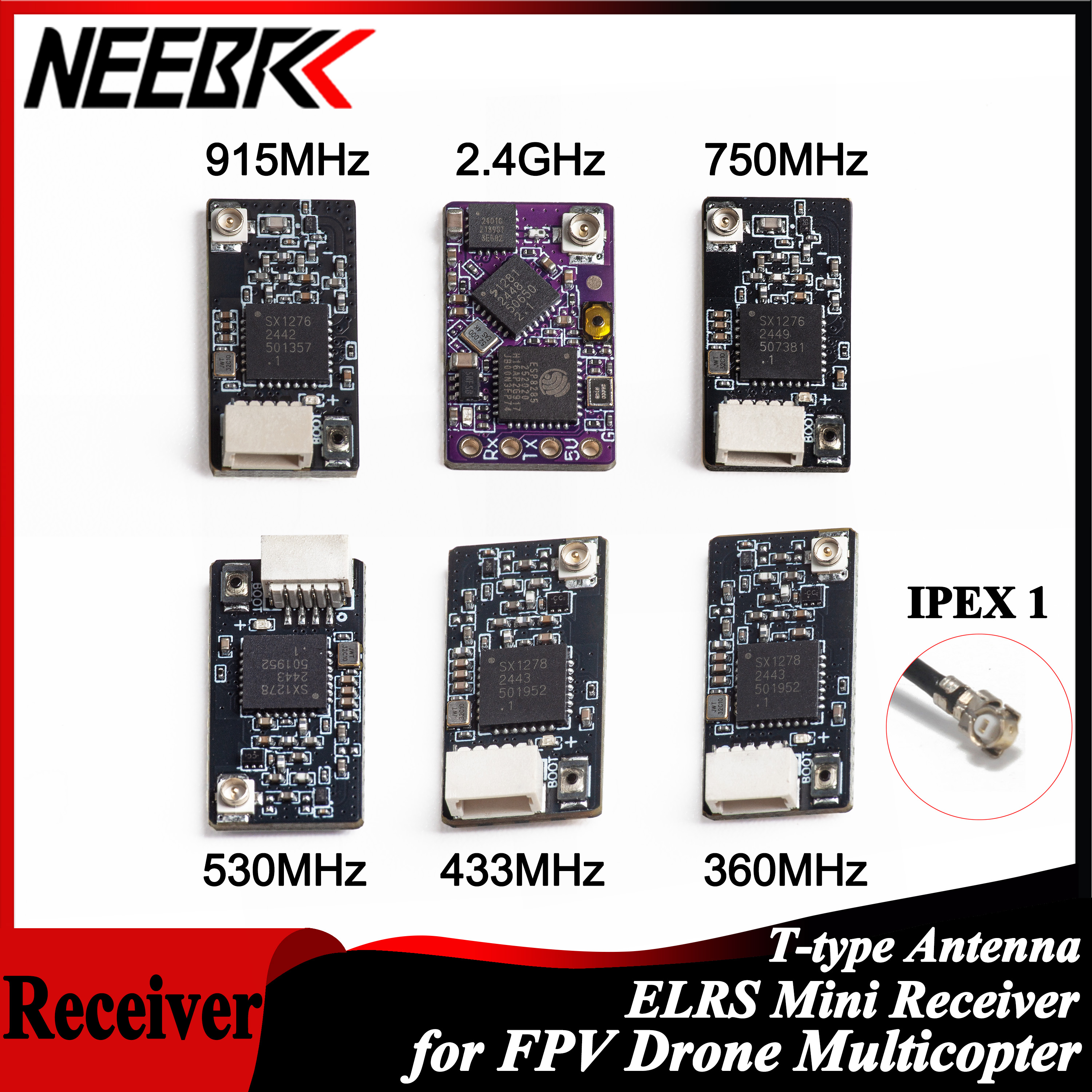 NEEBRC ELRS 2.4G/915Mhz/360Mhz - Fpv Antenna Receiver のレビューと価格