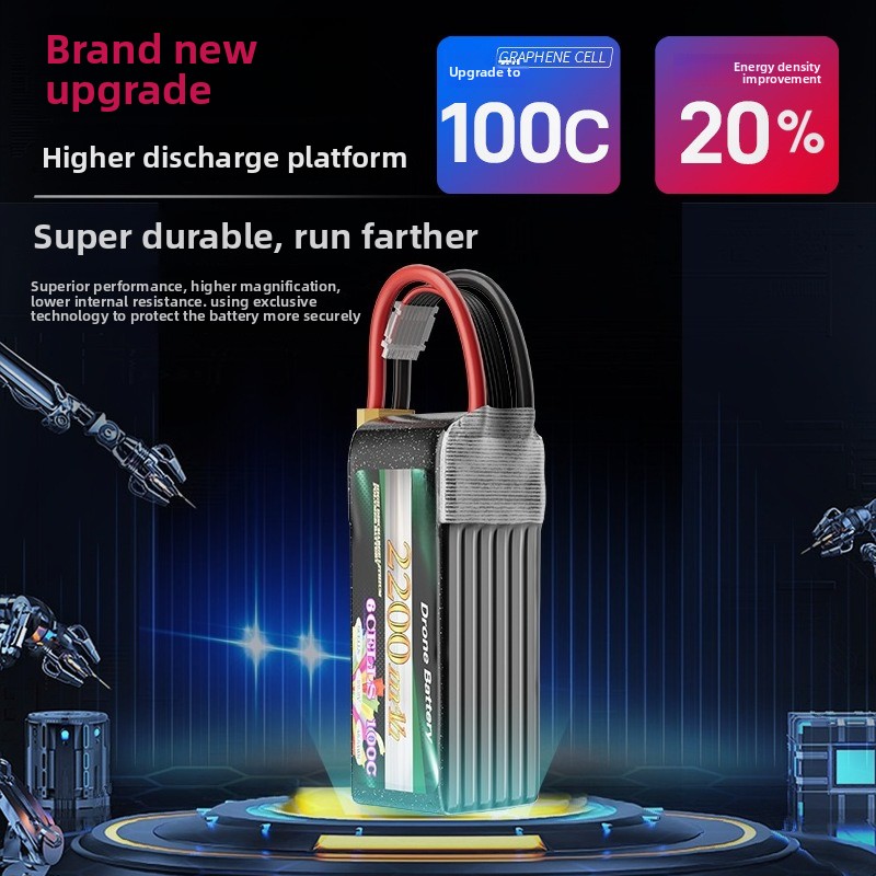 High-rate 2200mAh 6S 22.2V 100 - Rc Drone And Flying Car のレビューと価格