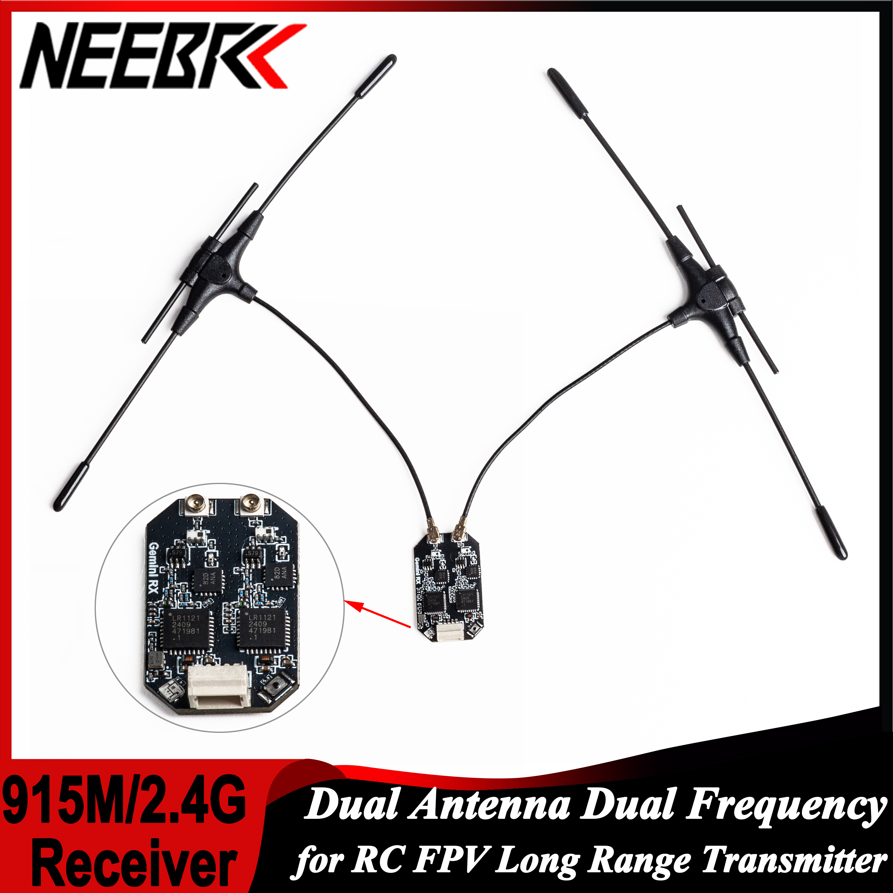 ELRS 915MHz/2.4GHz Gemini Dual - Fpv Antenna Receiver のレビューと価格