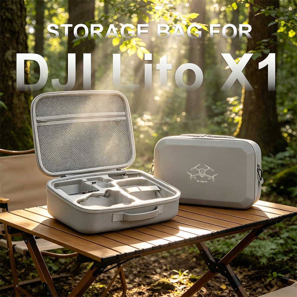 XFJI PU Leather Hard Shell Sho - Drone Dji Rc N1 のレビューと価格