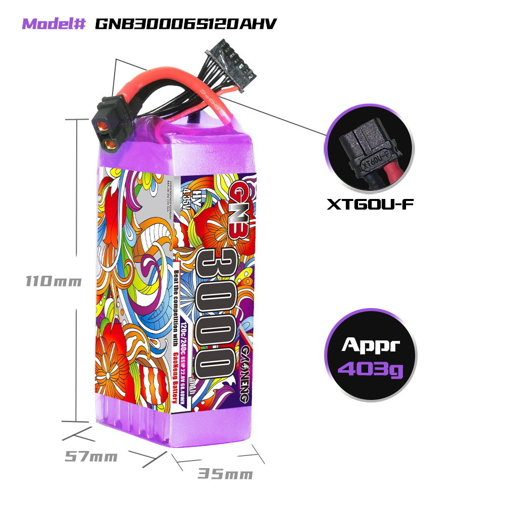 GNB Lipo Battery 6S 22.8V 3000 - Drone Lipo Battery のレビューと価格