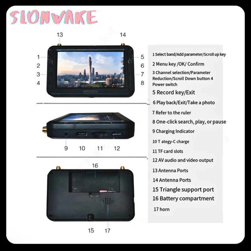 5.8GHZ 40CH 4.3inch FPV Receiv - Fpv Antenna Receiver のレビューと価格